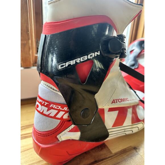 Atomic Race Carbon Skate Boots UK 8.5 / US 9 White Red Carbon Fiber Atomic Boot main image 10